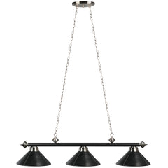 3 Lt 54" Billiard Light - Leather/Black