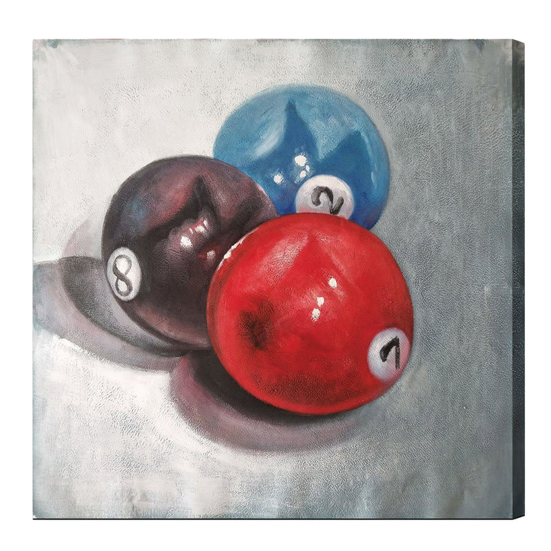 Oil Painting on Canvas - 2, 7 & 8 Balls