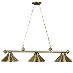 54" 3lt Billiard Light -  Antique Brass