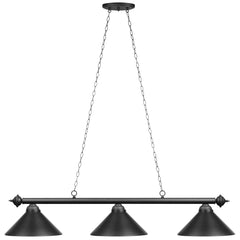 54" 3lt Billiard Light - Matte BLK/MB