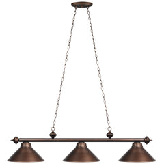 54" 3lt Billiard Light - Oil Rubbed Broze