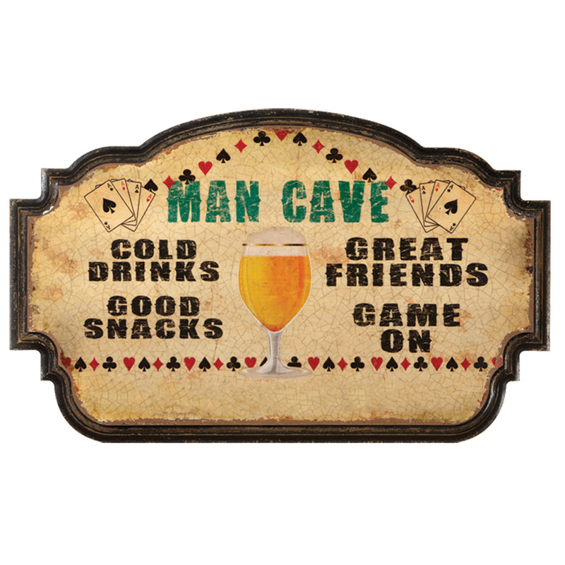 Man Cave Cold Drinks Good Snacks