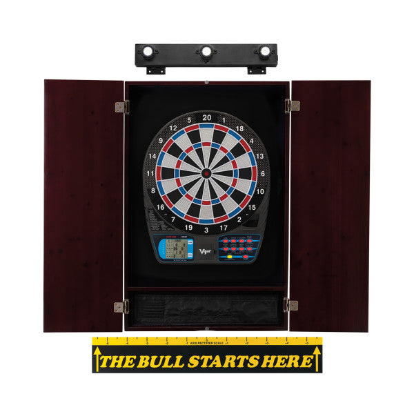 Viper 787 Electronic Dartboard, Metropolitan Mahogany Cabinet, 